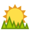 Sunrise emoji on HTC